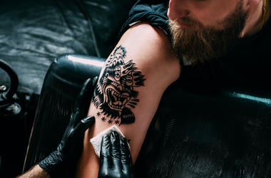 Tattoo being applied