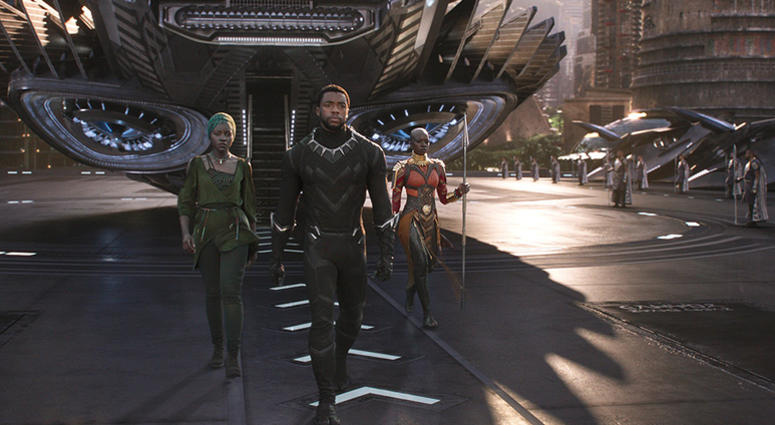 Chadwick Boseman, Danai Gurira, and Lupita Nyong'o in 'Black Panther' Chadwick Boseman, Danai Gurira, and Lupita Nyong'o in 'Black Panther'