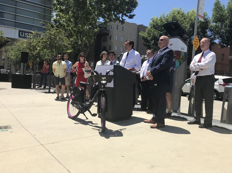 San Jose City Leaders Welcome Lyft E-Bikes Program San Jose City Leaders Welcome Lyft E-Bikes Program