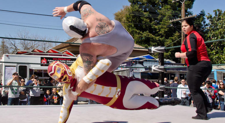 Lucha Libre masked-wrestlers at the Taco Festival of Innovation Lucha Libre masked-wrestlers at the Taco Festival of Innovation