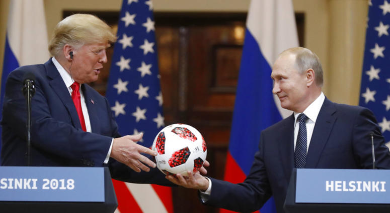 President Trump and Putin at Helsinki summit President Trump and Putin at Helsinki summit