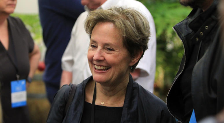 : Alice Waters smiles in the Virgin Australia Domestic Lounge at Hobart International Airport on November 13, 2014 in Hobart, Australia. : Alice Waters smiles in the Virgin Australia Domestic Lounge at Hobart International Airport on November 13, 2014 in Hobart, Australia.