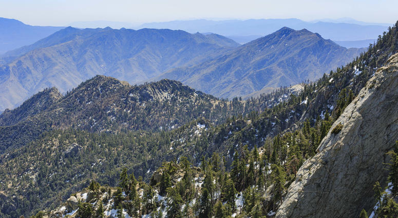Aerial view from the natural trail at Palm Springs