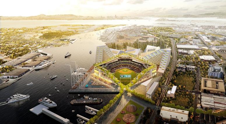 The Oakland Athletics have proposed building a new stadium at Howard Terminal near Jack London Square.