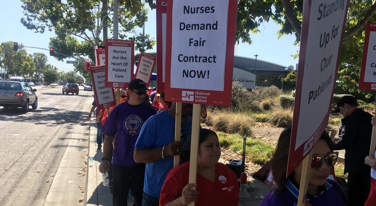 Alameda and San Leandro hospital nurses strike after 10 months of negotiations Alameda and San Leandro hospital nurses strike after 10 months of negotiations
