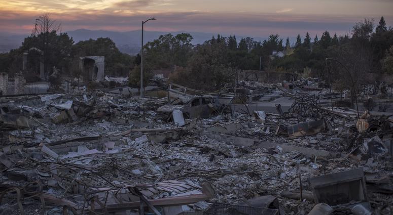 Homes destroyed by the Tubbs Fire seen near Fountaingrove Parkway Homes destroyed by the Tubbs Fire seen near Fountaingrove Parkway