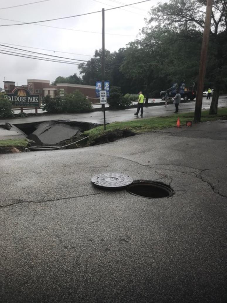 Sink hole on McKnight Road