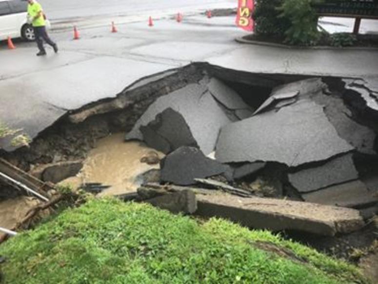 Sinkhole near McKnight