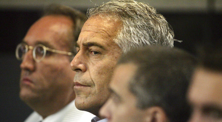 In this July 30, 2008 file photo, Jeffrey Epstein appears in court in West Palm Beach, Fla. Epstein has died by suicide while awaiting trial on sex-trafficking charges, says person briefed on the matter, Saturday, Aug. 10, 2019. DO NOT USE