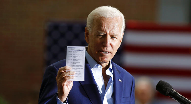Democratic presidential candidate former Vice President Joe Biden speaks during a campaign event at Keene State College in Keene, N.H., Saturday, Aug. 24, 2019. Democratic presidential candidate former Vice President Joe Biden speaks during a campaign event at Keene State College in Keene, N.H., Saturday, Aug. 24, 2019.