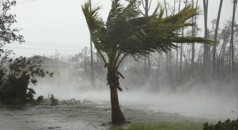 A road is flooded during the passing of Hurricane Dorian in Freeport, Grand Bahama, Bahamas, A road is flooded during the passing of Hurricane Dorian in Freeport, Grand Bahama, Bahamas,