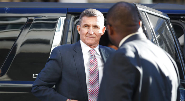 In this Dec. 18, 2018, file photo, President Donald Trump's former national security adviser Michael Flynn arrives at federal court in Washington. AP DO NOT USE