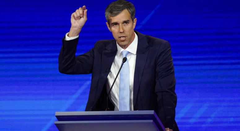 In this Thursday, Sept. 12, 2019 file photo, former Texas Rep. Beto O'Rourke responds to a question during a Democratic presidential primary debate in Houston. AP DO NOT USE