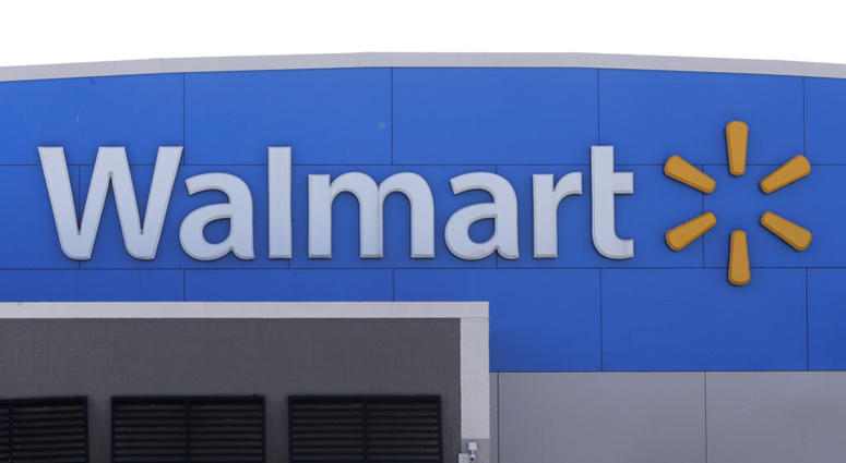 In this Sept. 3, 2019 file photo, a Walmart logo is displayed outside of a Walmart store, in Walpole, Mass. AP DO NOT USE