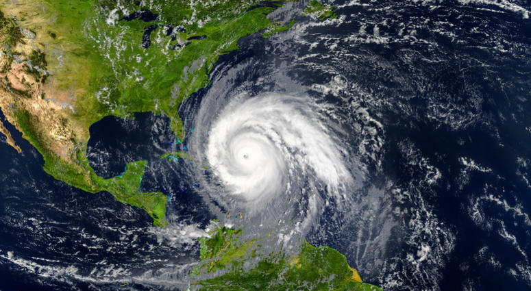 Hurricane off the United States Coast
