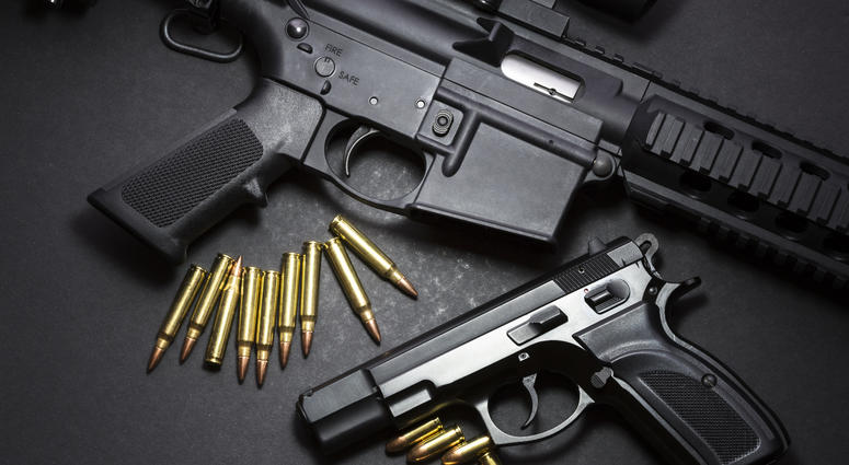 9mm handgun with ar15 rifle and ammunition 9mm handgun with ar15 rifle and ammunition