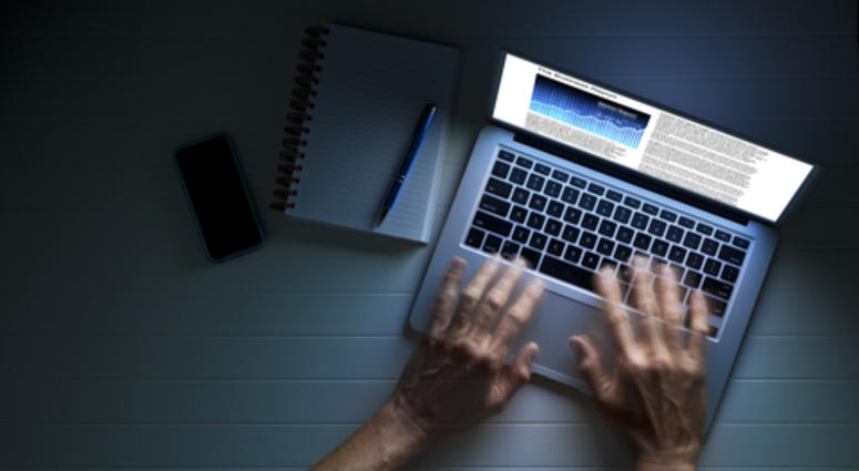 Business Laptop Computer Work Hands. Business Laptop Computer Work Hands.