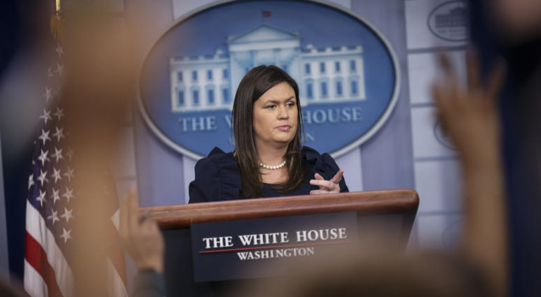 White House press secretary Sarah Huckabee Sanders White House press secretary Sarah Huckabee Sanders