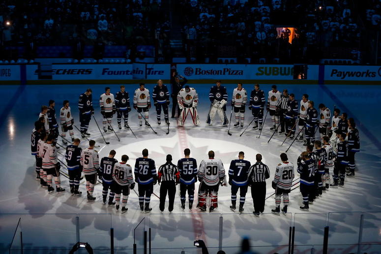 Winnipeg Jets and Chicago Blackhawks Winnipeg Jets and Chicago Blackhawks