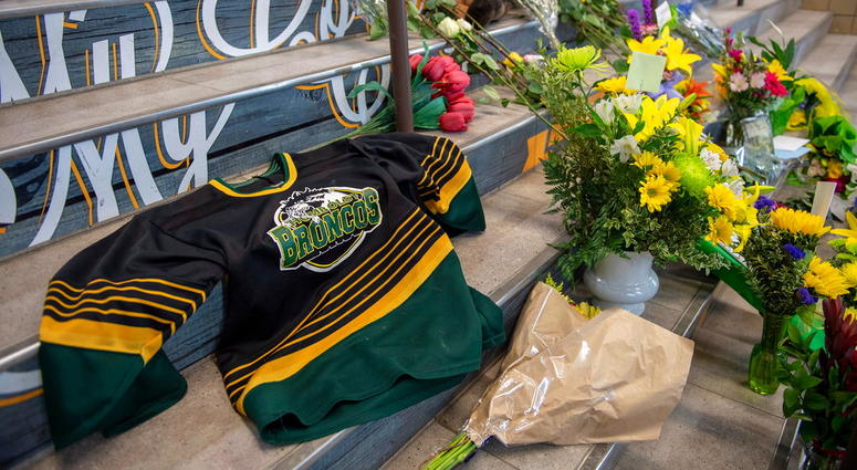 Humboldt Broncos Memorial at Elgar Petersen Arena Humboldt Broncos Memorial at Elgar Petersen Arena
