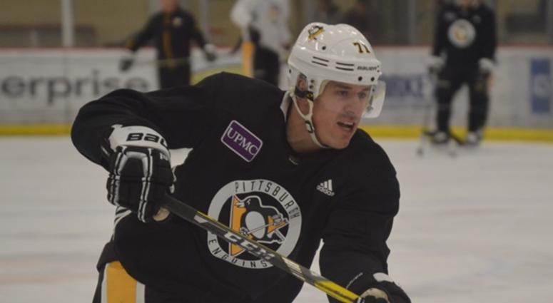 Evgeni Malkin at practice