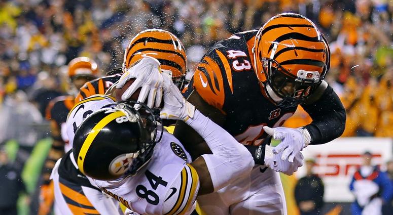 George Iloka and Antonio Brown George Iloka and Antonio Brown