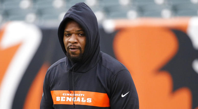 In this Dec. 16, 2018, file photo, Cincinnati Bengals outside linebacker Vontaze Burfict walks the field during practice before an NFL football game against the Oakland Raiders DO NOT USE