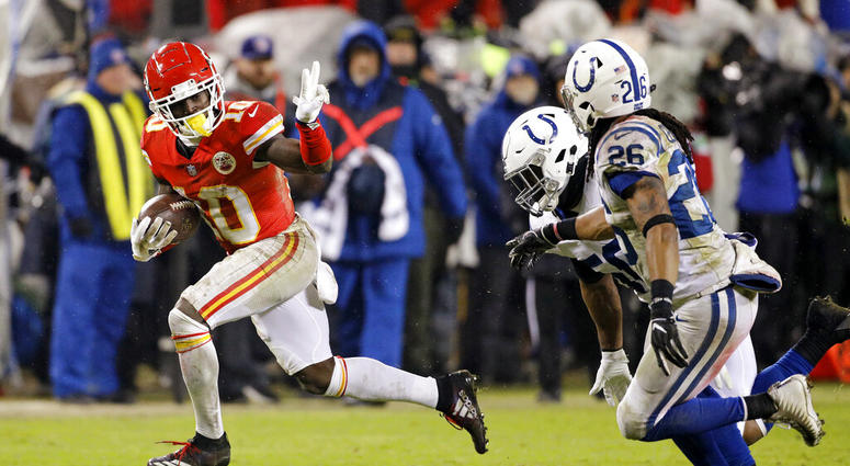 Kansas City Chiefs wide receiver Tyreek Hill Kansas City Chiefs wide receiver Tyreek Hill