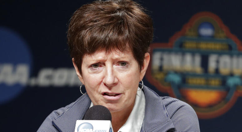 Notre Dame head coach Muffet McGraw answers questions during a news conference at the women's Final Four NCAA college basketball tournament Saturday, April 6, 2019, in Tampa, Fla. Notre Dame will play Baylor on Sunday for the national championship. Notre Dame head coach Muffet McGraw answers questions during a news conference at the women's Final Four NCAA college basketball tournament Saturday, April 6, 2019, in Tampa, Fla. Notre Dame will play Baylor on Sunday for the national championship.