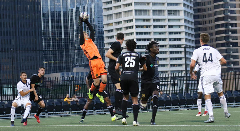 Riverhounds SC in action
