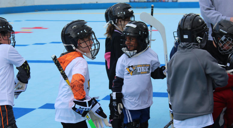 Penguins Learn To Play Dek Hockey Program