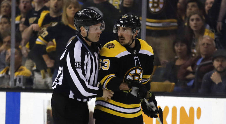 Boston Bruins left wing Brad Marchand Boston Bruins left wing Brad Marchand
