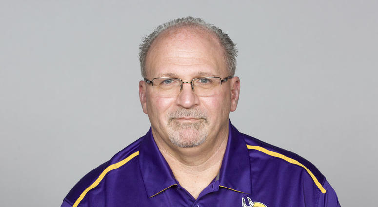 This May 5, 2016 file photo shows Tony Sparano of the Minnesota Vikings NFL football team. Sparano has died at the age of 56. The Vikings say he died early Sunday, July 22, 2018 but did not give a cause of death. DO NOT USE