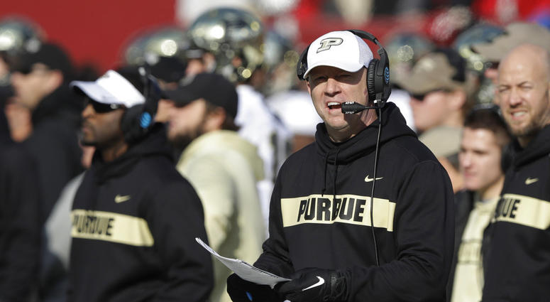 Purdue coach Jeff Brohm Purdue coach Jeff Brohm