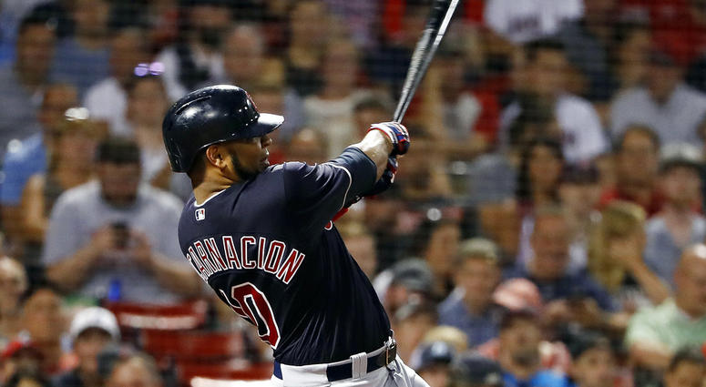 Cleveland Indians' Edwin Encarnacion Cleveland Indians' Edwin Encarnacion