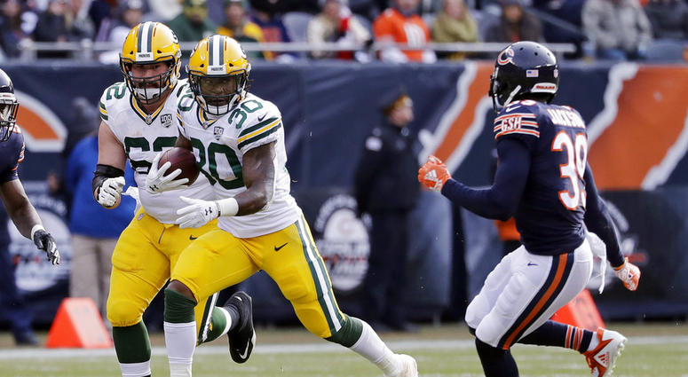 Green Bay Packers running back Jamaal Williams Green Bay Packers running back Jamaal Williams