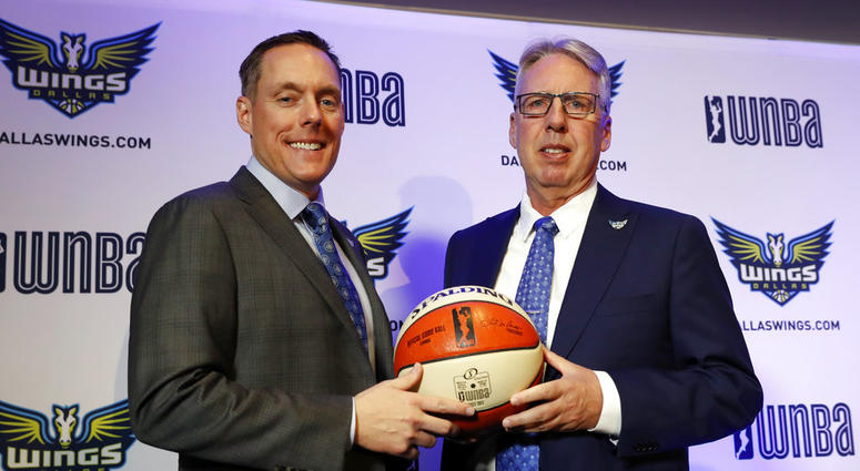 Dallas Wings President and CEO Greg Bibb, left, poses for a photo with newly hired head coach Brian Agler Dallas Wings President and CEO Greg Bibb, left, poses for a photo with newly hired head coach Brian Agler
