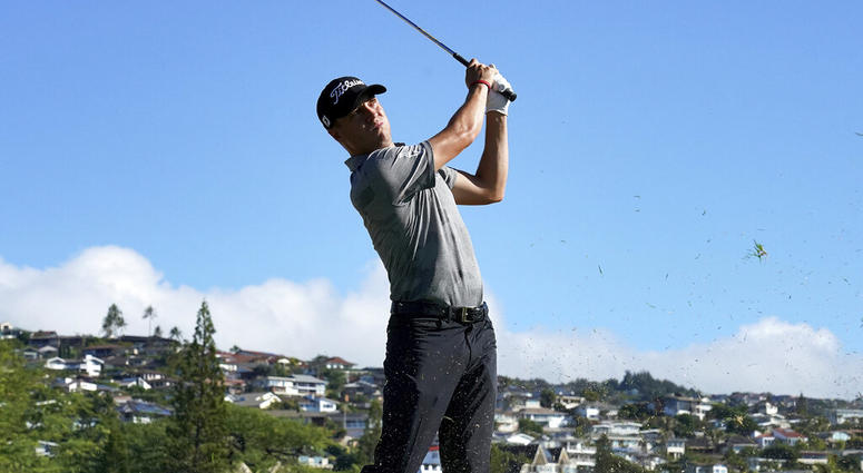 Justin Thomas hits from the 16th fairway during the second round of the Sony Open PGA Tour golf event, Friday, Jan. 11, 2019 Justin Thomas hits from the 16th fairway during the second round of the Sony Open PGA Tour golf event, Friday, Jan. 11, 2019,