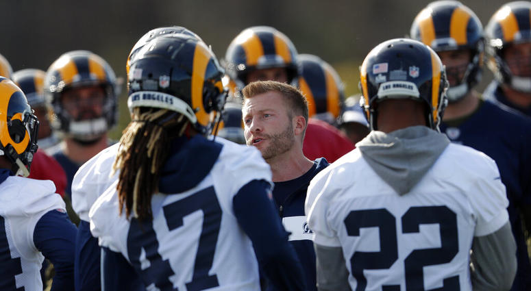 Los Angeles Rams head coach Sean McVay Los Angeles Rams head coach Sean McVay