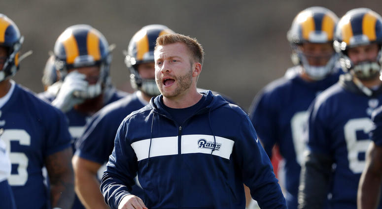 Los Angeles Rams head coach Sean McVay Los Angeles Rams head coach Sean McVay