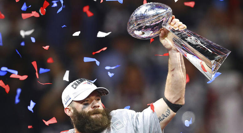 Super Bowl MVP New England Patriots wide reciever Julian Edelman Super Bowl MVP New England Patriots wide reciever Julian Edelman