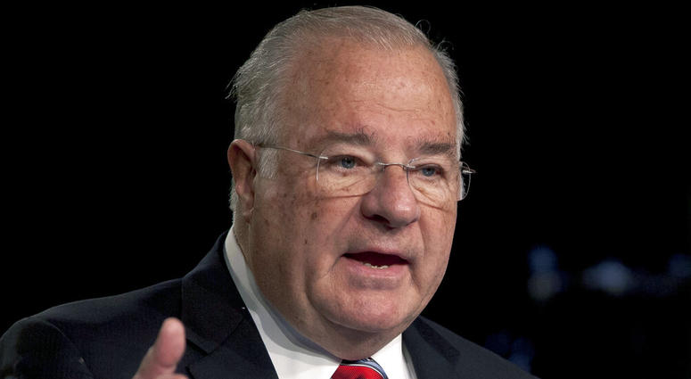 In this Feb. 14, 2012 file photo, online brokerage TD Ameritrade founder Joe Ricketts speaks during a ceremonial unveiling of his portrait which will hang in company headquarters in Omaha, Neb DO NOT USE