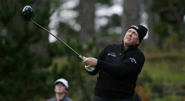 Phil Mickelson follows his drive from the 11th tee of the Spyglass Hill Golf Course during the second round of the AT&T Pebble Beach National Pro-Am golf tournament Friday, Feb. 8, 2019 Phil Mickelson follows his drive from the 11th tee of the Spyglass Hill Golf Course during the second round of the AT&T Pebble Beach National Pro-Am golf tournament Friday, Feb. 8, 2019