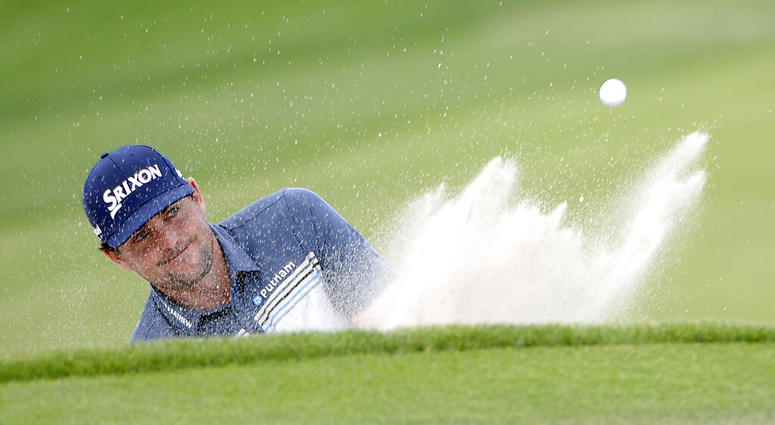 Keegan Bradley hits out of a bunker onto the ninth green during the second round of the Arnold Palmer Invitational golf tournament Friday, March 8, 2019, in Orlando, Fla. Keegan Bradley hits out of a bunker onto the ninth green during the second round of the Arnold Palmer Invitational golf tournament Friday, March 8, 2019, in Orlando, Fla.