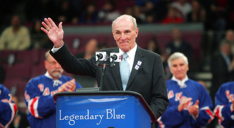 Harry Howell waves to the crowd during a ceremony to retire his number before the Ranger's hockey game at Madison Square Garden in New York. Harry Howell waves to the crowd during a ceremony to retire his number before the Ranger's hockey game at Madison Square Garden in New York.