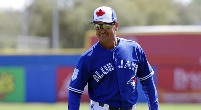 In this Thursday, Feb. 28, 2019, file photo, Toronto Blue Jays manager Charlie Montoyo watches during a spring training baseball game against the Philadelphia Phillies in Dunedin, Fla. AP DO NOT USE