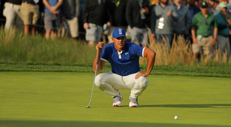 Brooks Koepka lines up a putt on the 17th green during the second round of the PGA Championship golf tournament, Friday, May 17, 2019, at Bethpage Black in Farmingdale, N.Y. Brooks Koepka lines up a putt on the 17th green during the second round of the PGA Championship golf tournament, Friday, May 17, 2019, at Bethpage Black in Farmingdale, N.Y.