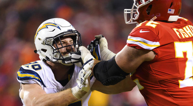 Los Angeles Chargers defensive end Joey Bosa Los Angeles Chargers defensive end Joey Bosa