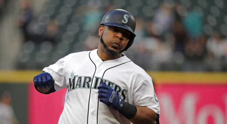 Seattle Mariners' Edwin Encarnacion rounds the bases after hitting a solo home run against the Houston Astros during the third inning of a baseball game, Monday, June 3, 2019, in Seattle. Seattle Mariners' Edwin Encarnacion rounds the bases after hitting a solo home run against the Houston Astros during the third inning of a baseball game, Monday, June 3, 2019, in Seattle.