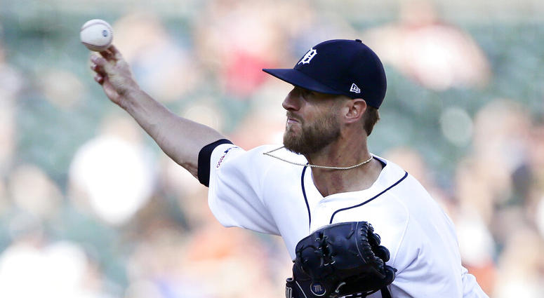 Detroit Tigers' Shane Greene pitches against the Washington Nationals during the ninth inning of a baseball game Saturday, June 29, 2019, in Detroit. Greene recorded his 22nd save in the team's 7-5 win. AP DO NOT USE